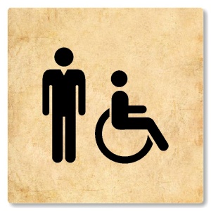WC muži Invalidé, 80x80mm, pergamen, Nevada